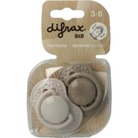 Difrax Fopspeen 3-6 maanden harmony light grey/dark grey - thumbnail