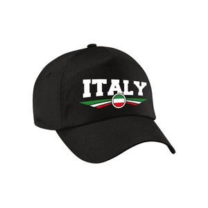 Italie / Italy landen pet / baseball cap zwart volwassenen