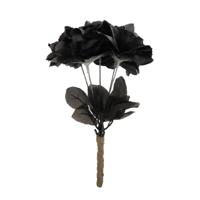 Halloween bloemen boeket - zwarte rozen - 35 cm - Horror decoratie accessoires Halloween bloemen boeket - zwarte rozen - 35 cm - Horror decoratie accessoires