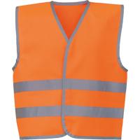 Veiligheidshesje / vestje voor kinderen - oranje - maat M - met reflectie - reflectievest
