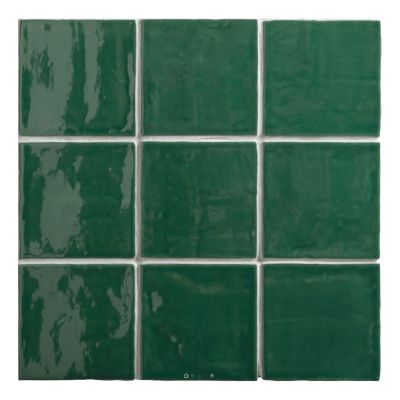 By Goof Oud Hollandse Witjes Wandtegel | 13x13 cm | Vintage | Glans Groen