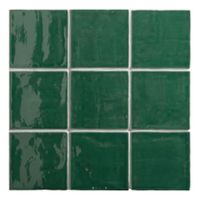 By Goof Oud Hollandse Witjes Wandtegel | 13x13 cm | Vintage | Glans Groen