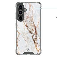 Samsung Galaxy S24 FE shockproof hoesje - Marmer goud