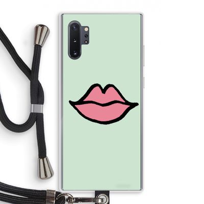 Kusje: Samsung Galaxy Note 10 Plus Transparant Hoesje met koord