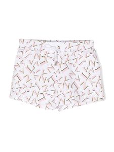 Lanvin Enfant short à logo imprimé - Blanc