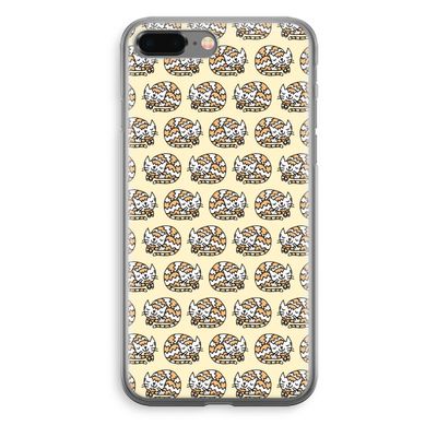 Slapende poes: iPhone 8 Plus Transparant Hoesje
