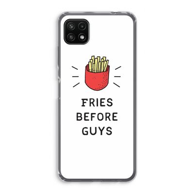 Fries before guys: Samsung Galaxy A22 5G Transparant Hoesje