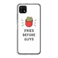 Fries before guys: Samsung Galaxy A22 5G Transparant Hoesje