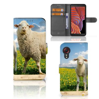 Samsung Galaxy Xcover 5 | Telefoonhoesje | Met pasjeshouder | Schaap en Lammetje