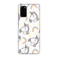 Rainbow Unicorn: Volledig geprint Samsung Galaxy S20 Plus Hoesje