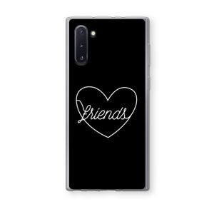 Friends heart black: Samsung Galaxy Note 10 Transparant Hoesje