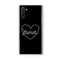 Friends heart black: Samsung Galaxy Note 10 Transparant Hoesje