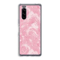 Abstract Painting Pink: Sony Xperia 5 Transparant Hoesje