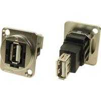 XLR-adapter USB-A-bus 2.0 naar USB-A-bus 2.0 Adapter, inbouw CP30208NM CP30208NM Cliff 1 stuk(s) - thumbnail