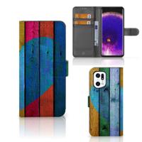 OPPO Find X5 Pro | Book Style Case | Wood Heart - Cadeau voor je Vriend