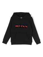 BOSS Kidswear hoodie en coton à logo embossé - Noir