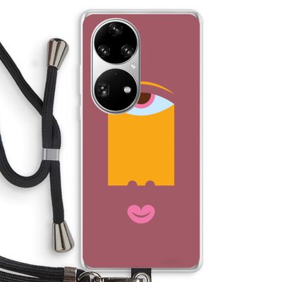 Mono V: Huawei P50 Pro Transparant Hoesje met koord