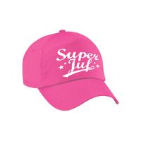 Super juf cadeau pet /cap roze voor dames - thumbnail