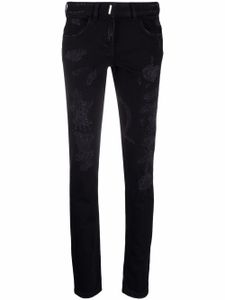 Givenchy jean skinny à effet usé - Noir