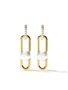 TASAKI boucles d'oreilles en or 18ct Fine Links Collection Line à ornements