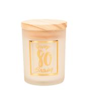 Paperdreams Geurkaars klein goud/wit - 80 jaar