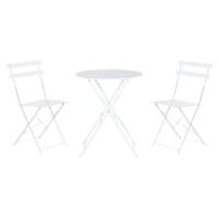 Tafel met twee stoelen Home ESPRIT Wit 60 x 60 x 71 cm