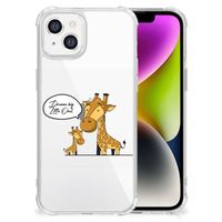 iPhone 14 Stevig Bumper Hoesje Giraffe - thumbnail