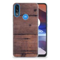 Motorola Moto E7/E7i Power | Bumper Hoesje | Old Wood