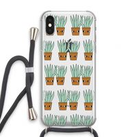 Sansevieria: iPhone XS Transparant Hoesje met koord
