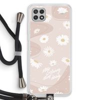 Daydreaming becomes reality: Samsung Galaxy A22 4G Transparant Hoesje met koord