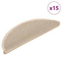 VidaXL Trapmatten zelfklevend 15 st sisal-look 56x17x3 cm berber