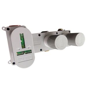 Inbouwthermostaat Brauer Chrome Carving en 2 Stopkranen Met in- en Afbouwdelen Chroom