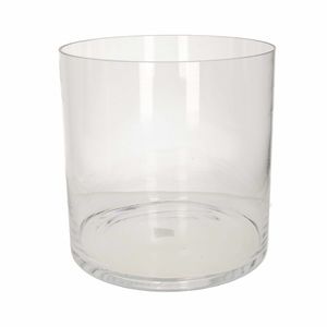Transparante home-basics cylinder vaas/vazen van glas 30 x 30 cm