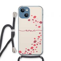 Kusjes: iPhone 13 mini Transparant Hoesje met koord
