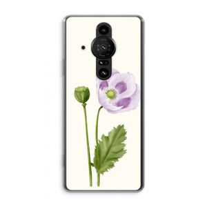 Purple poppy: Sony Xperia Pro-I Transparant Hoesje