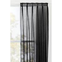 1+1 Gratis Leen Bakker - Gordijn Britt - 280x140 Cm (1 Stuk) - Polyester - Zwart