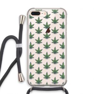 Weed: iPhone 8 Plus Transparant Hoesje met koord