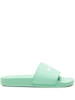 Palm Angels logo-embossed grained slides - Vert