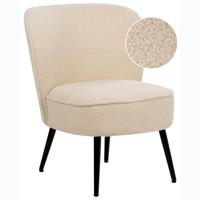 Beliani VOSS - Fauteuil-Beige-Bouclé