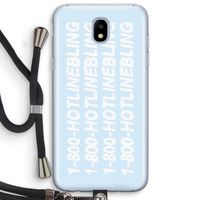 Hotline bling blue: Samsung Galaxy J5 (2017) Transparant Hoesje met koord