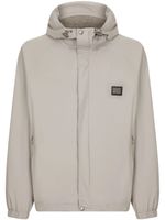 Dolce & Gabbana logo-plaque hooded jacket - Gris