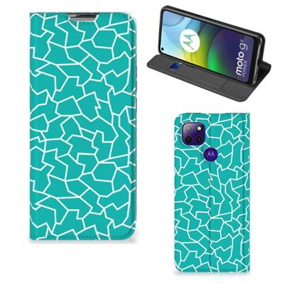 Motorola Moto G9 Power | Bookcase | Cracks Blue