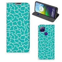 Motorola Moto G9 Power | Bookcase | Cracks Blue