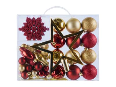 LIVARNO home Kerstboomversiering (Rood/goud)