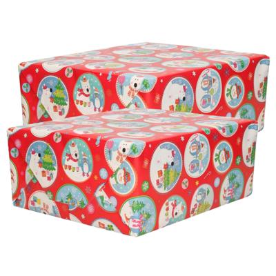Luxe Kerst inpakpapier - cadeaupapier - rood - Kerst sfeer kinderen - 12x rollen - 250 x 70 cm Luxe Kerst inpakpapier - cadeaupapier - rood - Kerst sfeer kinderen - 12x rollen - 250 x 70 cm