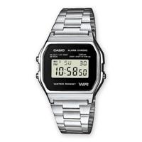 Horloge Heren Casio A158WEA-1EF Zwart Grijs Zilverkleurig