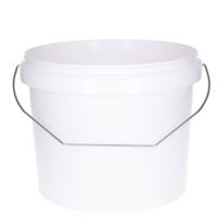 Emmer met handvat - met deksel - wit - 5,5 liter - voor klussen/schilderen