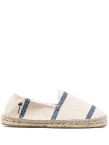 Manebi espadrilles en toile à détails rayés - Tons neutres