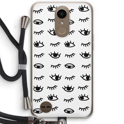 Eye pattern #2: LG K10 (2017) Transparant Hoesje met koord
