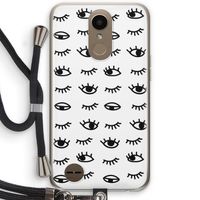 Eye pattern #2: LG K10 (2017) Transparant Hoesje met koord